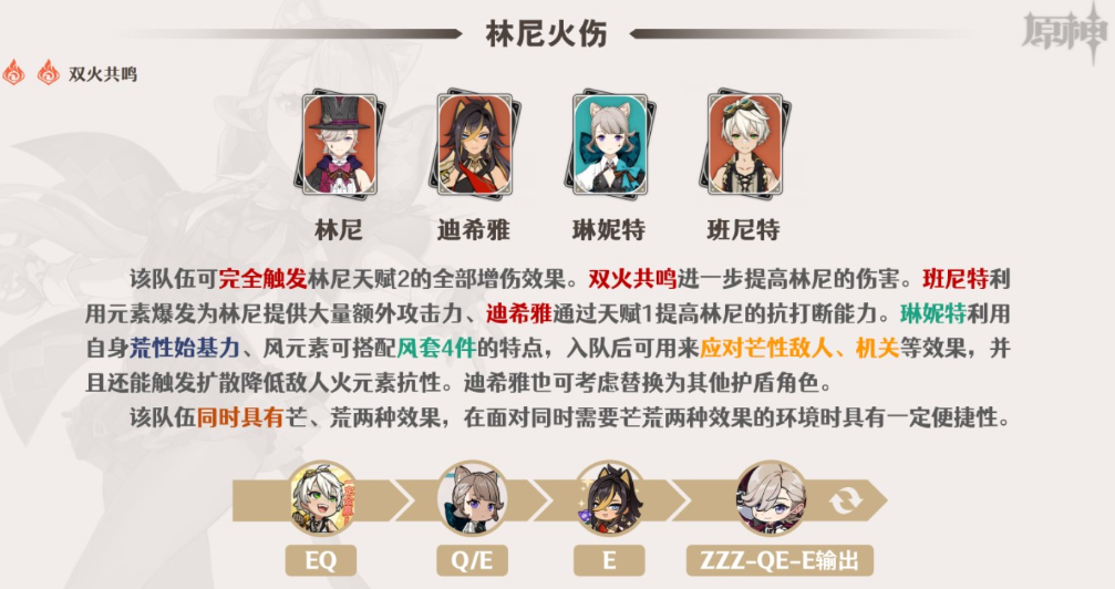 原神琳妮特阵容要如何选择