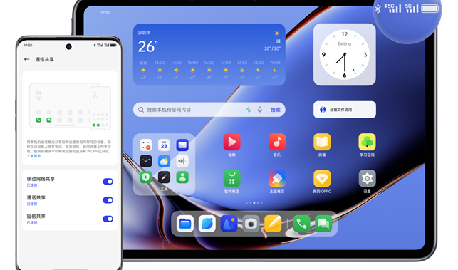 oppopad2通信共享能应用在哪些机型