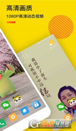 熊猫动态壁纸(qq微信半透明壁纸)