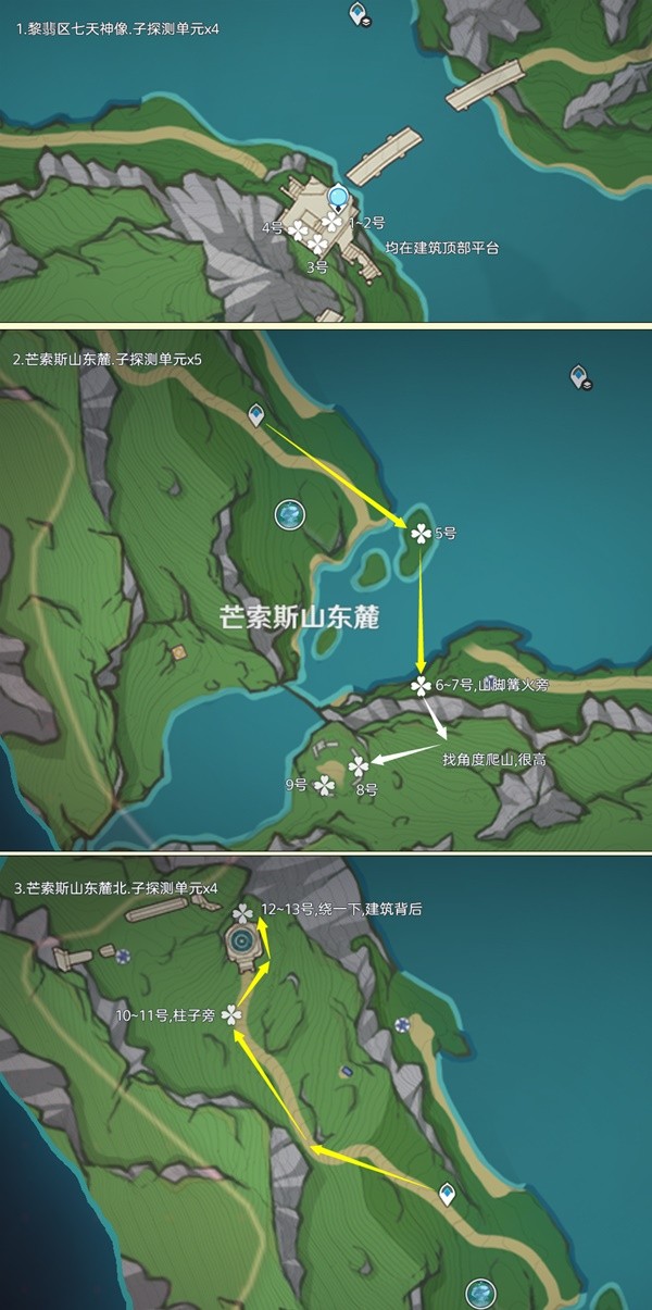 《原神》子探测单元采集路线推荐 子探测单元在哪？