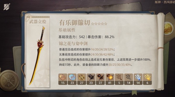 《原神》有乐御簾切适配角色分析 原神有乐御簾切适合谁