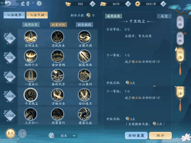 新笑傲江湖真武心法天赋是什么