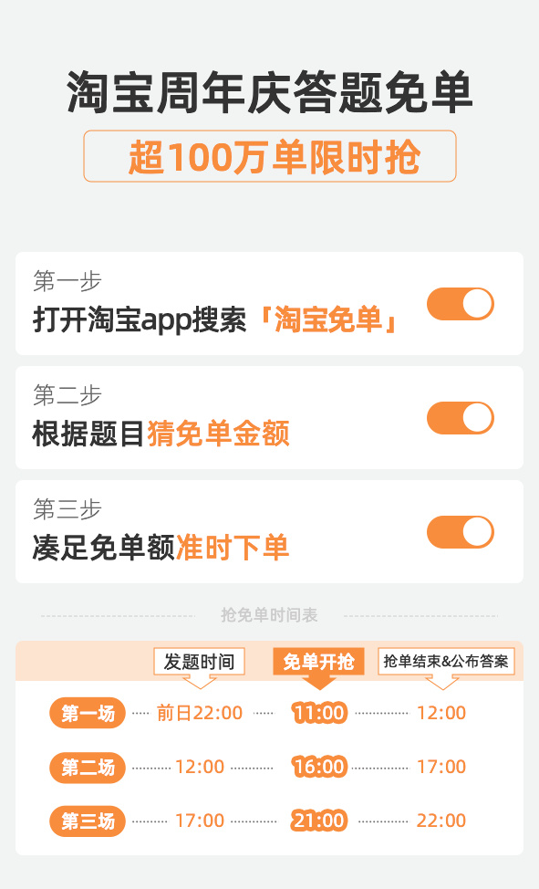 淘宝5.10周年庆免单活动怎么参加
