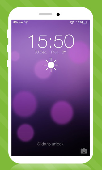 iPhone5s雨滴锁屏