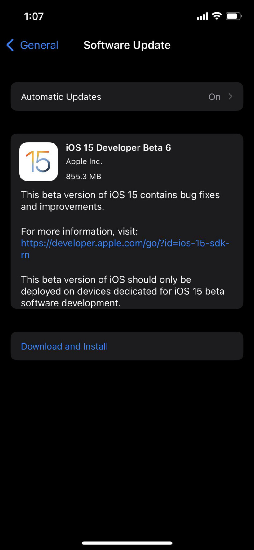 ios15 beta6描述文件