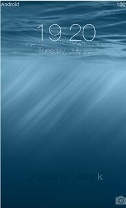 iOS 8 lock screen