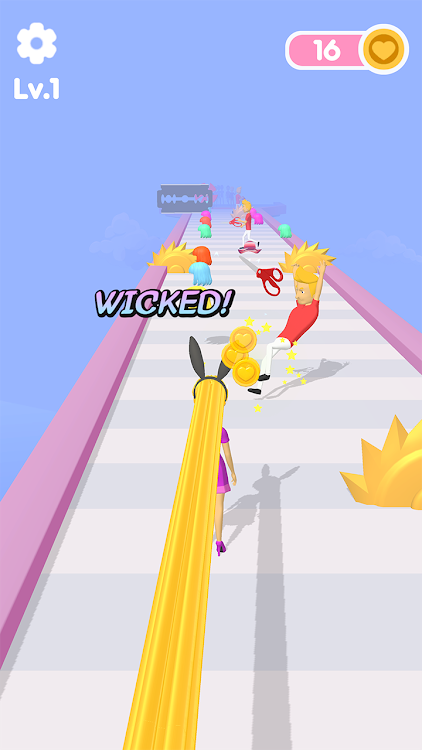 头发鞭打跑游戏