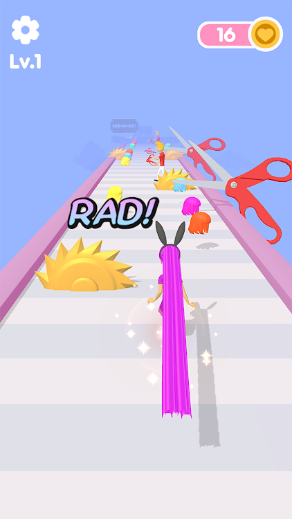 头发鞭打跑游戏