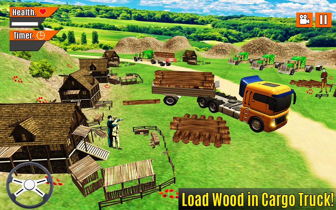 卡车司机上坡货物