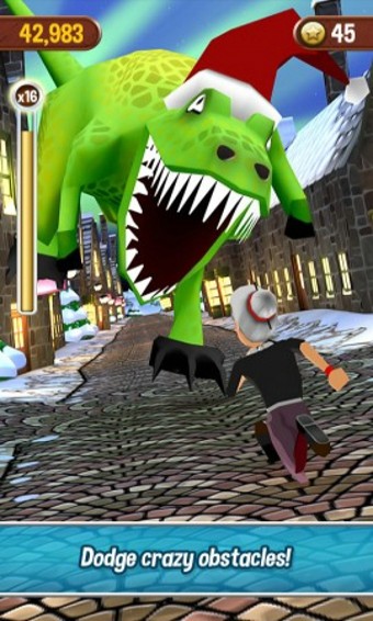 愤怒的老奶奶玩酷跑圣诞版