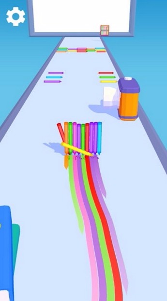 彩色铅笔跑