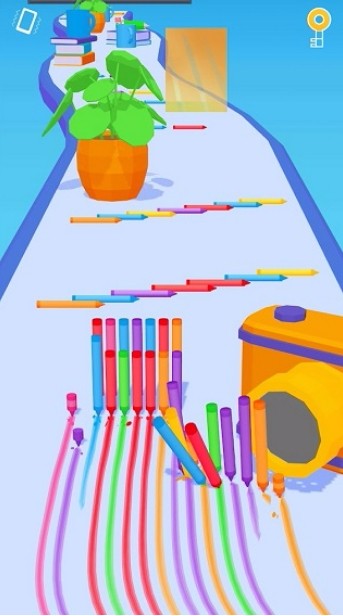 彩色铅笔跑