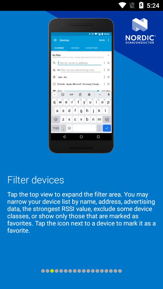 nRF Connect蓝牙扫描连接App