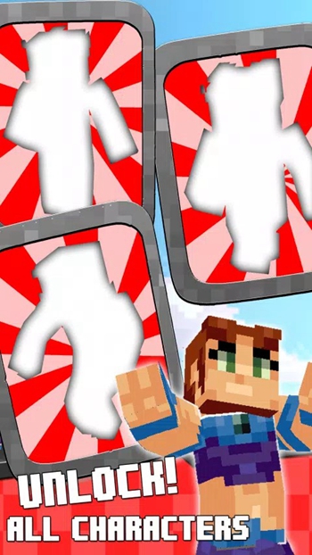 绘制英雄方块皮肤奔跑