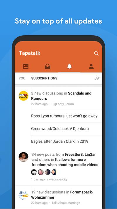 Tapatalk app