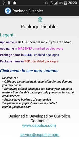 package disabler pro