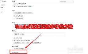 Google浏览器怎样更改字体