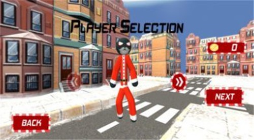 圣诞节火柴人绳索英雄