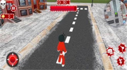 圣诞节火柴人绳索英雄