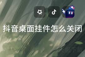 抖音桌面挂件怎么关闭