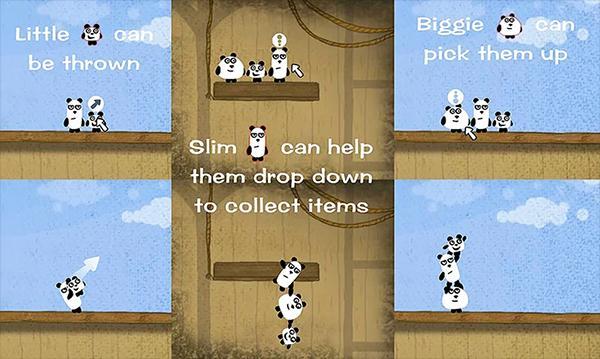 三熊猫虚张声势的冒险逃生