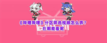 哔哩哔哩如何开启分区筛选视频