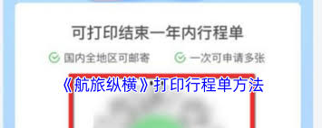 航旅纵横如何打印行程单