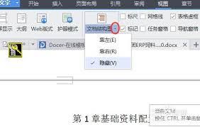 wps电脑版文档结构图靠左怎么设置